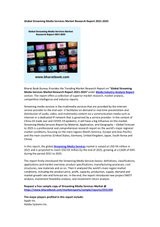 Global Streaming Media Services Market Research Report 2021-2025