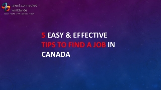 5 EASY & EFFECTIVE TIPS TO FIND A JOB IN CANADA