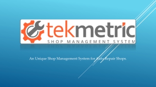 Tekmetric For service Writer