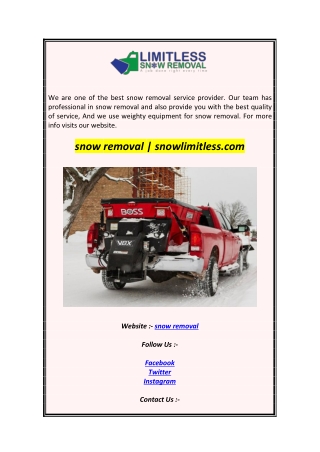 snow removal  snowlimitless.com