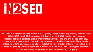 Private Label SEO Reseller - In2SEO