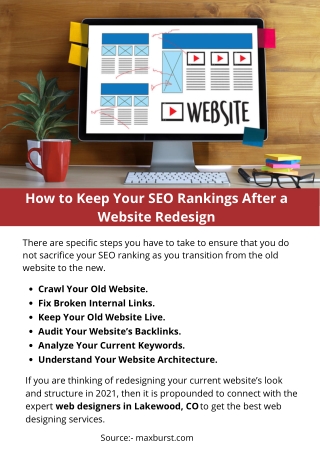 How to Keep Your SEO Rankings After a Website Redesign