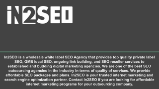 SEO Outsourcing Agency - In2SEO