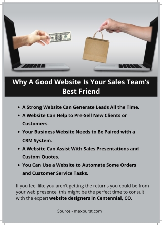 Why A Good Website Is Your Sales Team’s Best Friend