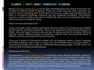 Plumber - Facts About Commercial Plumbing