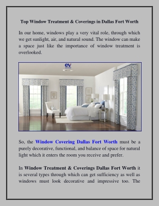 window coverings dallas fort worth