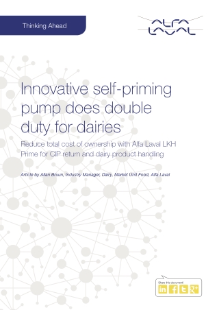 Innovative self-priming pump does double duty for dairies