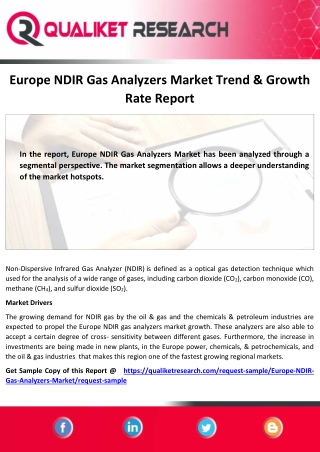 Global  Europe NDIR Gas Analyzers Market  2020-2027: Top Vendors, Application,