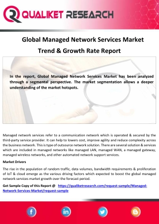 Latest Update Report 2021 Global  Managed Network Services Market