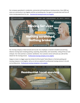 Los angeles moving services