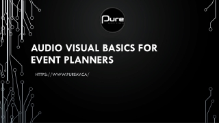 Audio Visual Basics For Event Planners