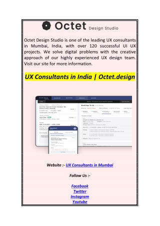 UX Consultants in India  Octet.design