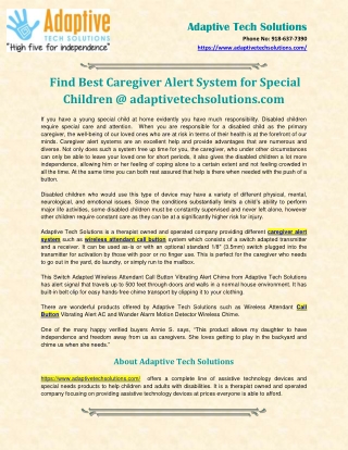Caregiver Alert System