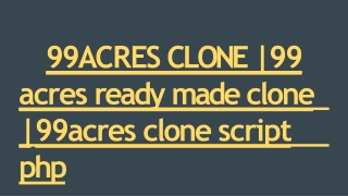 Readymade Best 99acres Clone script - DOD IT Solutions