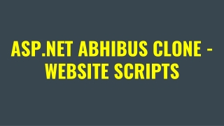 ASP.NET ABHIBUS CLONE - WEBSITE SCRIPTS