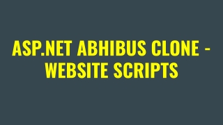 ASP.NET ABHIBUS CLONE - WEBSITE SCRIPTS