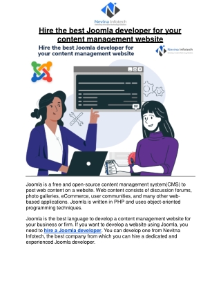 Hire the best Joomla developer for your content management website