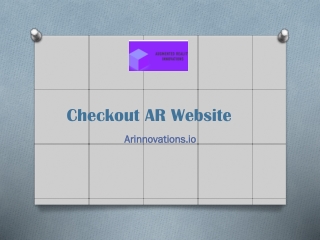 Checkout AR Website - Arinnovations.io