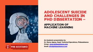 Adolescent Suicide and Challenges in PhD Dissertation – Application of Machine Learning - Phdassistance