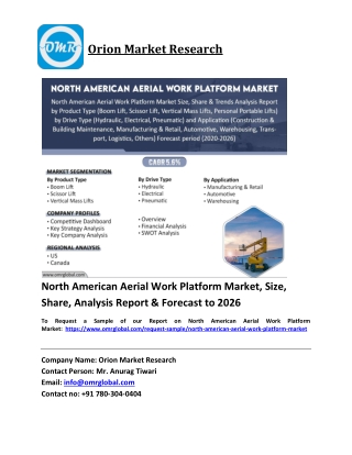 North American Aerial Work Platform Market Trends, Size, Competitive Analysis an