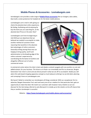 Mobile Phone accessories