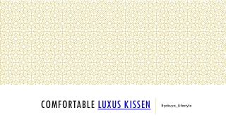 Comfortable & Luxury Pillow (Luxus Kissen)
