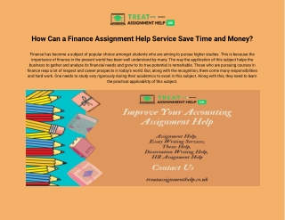 How Can a Finance Assignment Help Service Save Time and Money