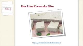 Raw Lime Cheescake Slice