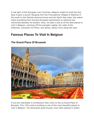 Top 7 Places to Visit in Belgium  Best Tourist Attractions in Belgium (2)