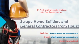 Scrape Home Builders and General Contractors from Houzz