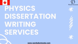 Physics Dissertation writing services