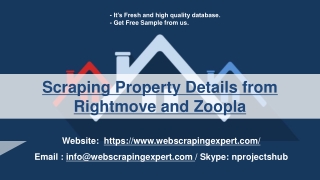 Scraping Property Details from Rightmove and Zoopla