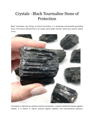 Crystals - Black Tourmaline Stone of Protection