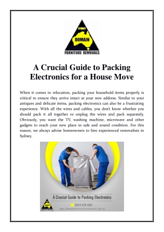 A Crucial Guide to Packing Electronics for a House Move