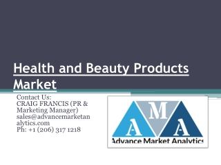 Health and Beauty Products Market