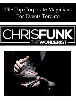 The Top Corporate Magicians For Events Toronto