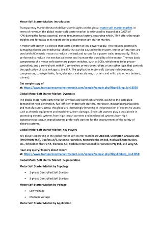 Motor Soft Starter Market