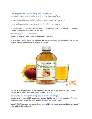 Apple cider vinegar with mother