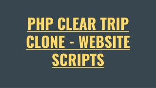 PHP CLEAR TRIP CLONE - WEBSITE SCRIPTS