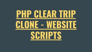 PHP CLEAR TRIP CLONE - WEBSITE SCRIPTS