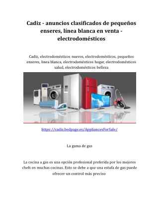 Cadiz - anuncios clasificados de pequeños enseres, línea blanca en venta - electrodomésticos
