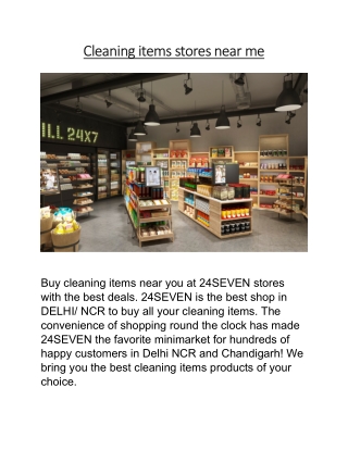 Cleaning items stores near me