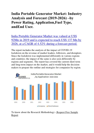 India Portable Generator Market