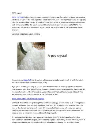 A-PVP crystal--