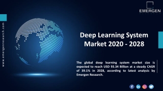 Deep Learning System Market Drivers, Restraints, Merger & Acquisition.