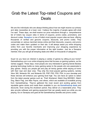 Grab the Latest Top-rated Coupons and Deals