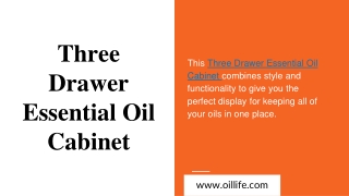 Three Drawer Essential Oil Cabinet