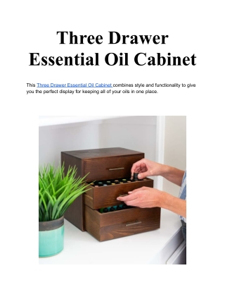Three Drawer Essential Oil Cabinet