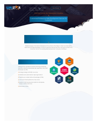 Web Development Company Kolhapur | Walstar Technologies,Web Development Services
