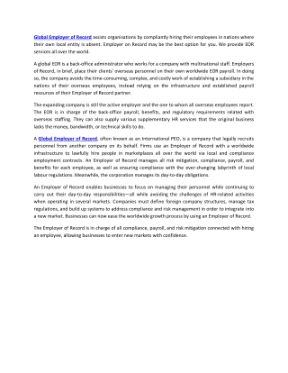 global employer of record